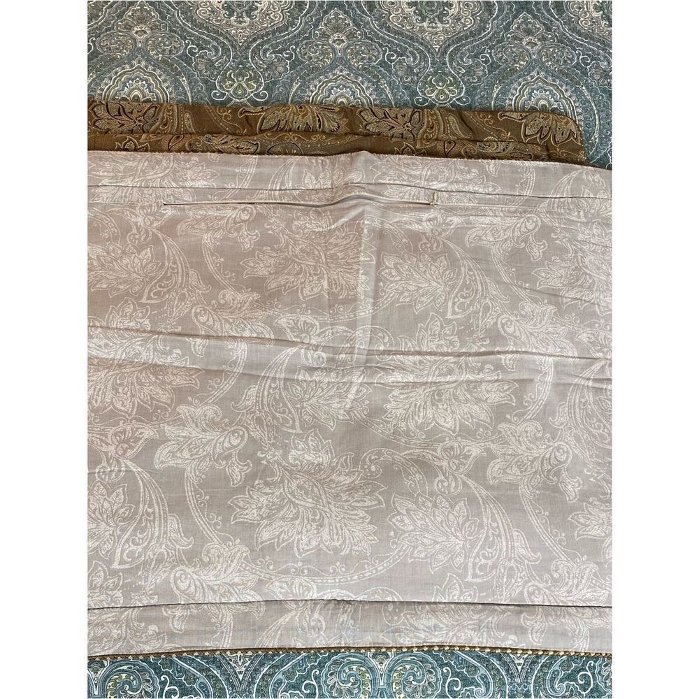 Croscill Gold and Brown Damask Decorative Pillow Cover - Picture 6 of 9